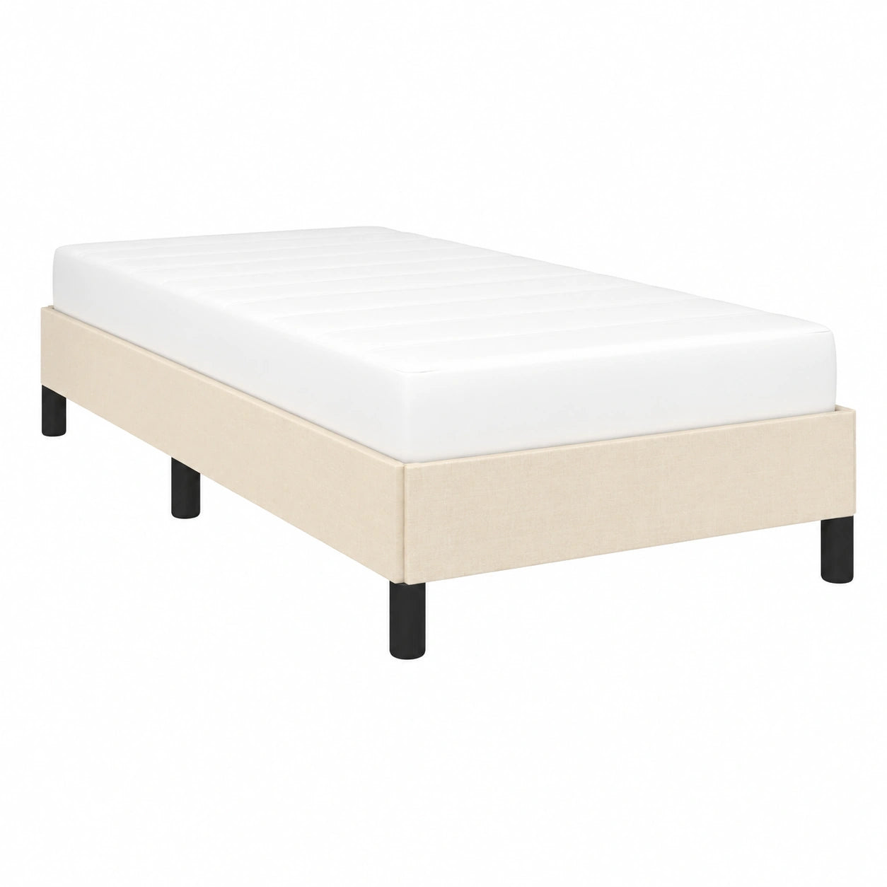 Polsterbett in Creme 80x200cm mit Lattenrost – Komfortables Einzelbett für Ihr Schlafzimmer