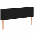 Polsterkopfteil aus Stoff in Schwarz 200x5x78/88cm für Schlafzimmer