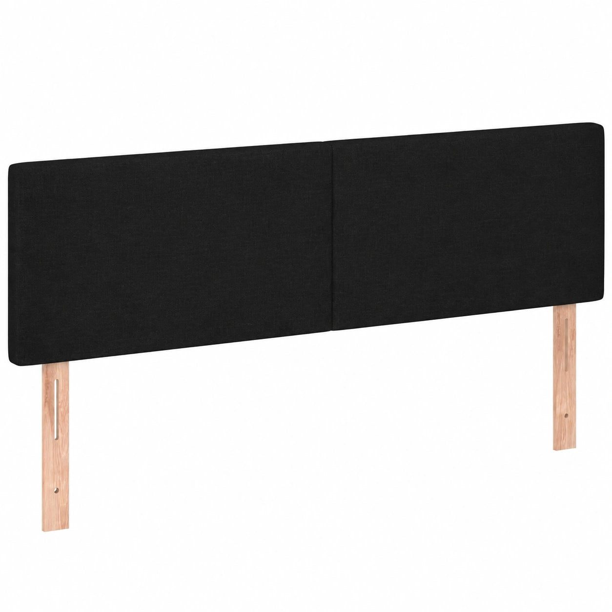 Polsterkopfteil aus Stoff in Schwarz 200x5x78/88cm für Schlafzimmer