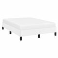 Modernes Einzelbett 120x190 cm aus weißem Kunstleder mit stabilen Sperrholzlatten, ideal für Schlafzimmer, Jugendzimmer oder Gästezimmer