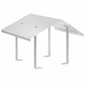 Edelstahl Kaminabdeckung Silber - 50x60x37 cm, Modernes Design, Idealer Wetterschutz für Terrassen