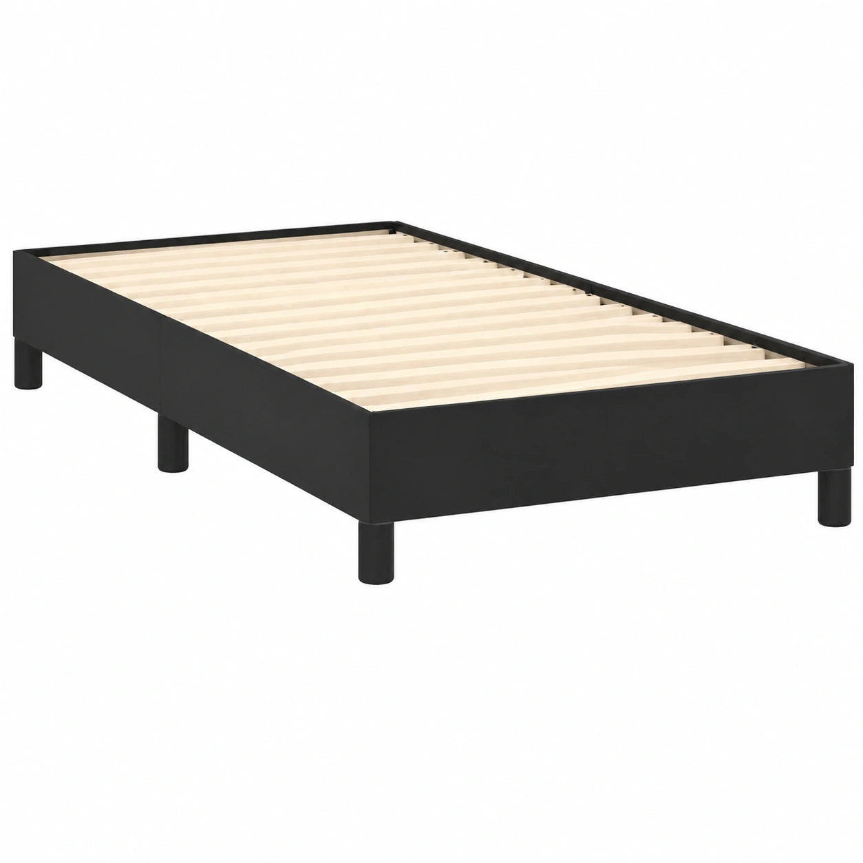 Schwarzes Samt-Einzelbett mit Lattenrost 90x200 cm - vidaXL