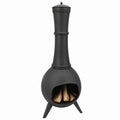 Esschert Design Gartenkamin, 150 cm, Schwarz, 53x53x144 cm, Modell FF65