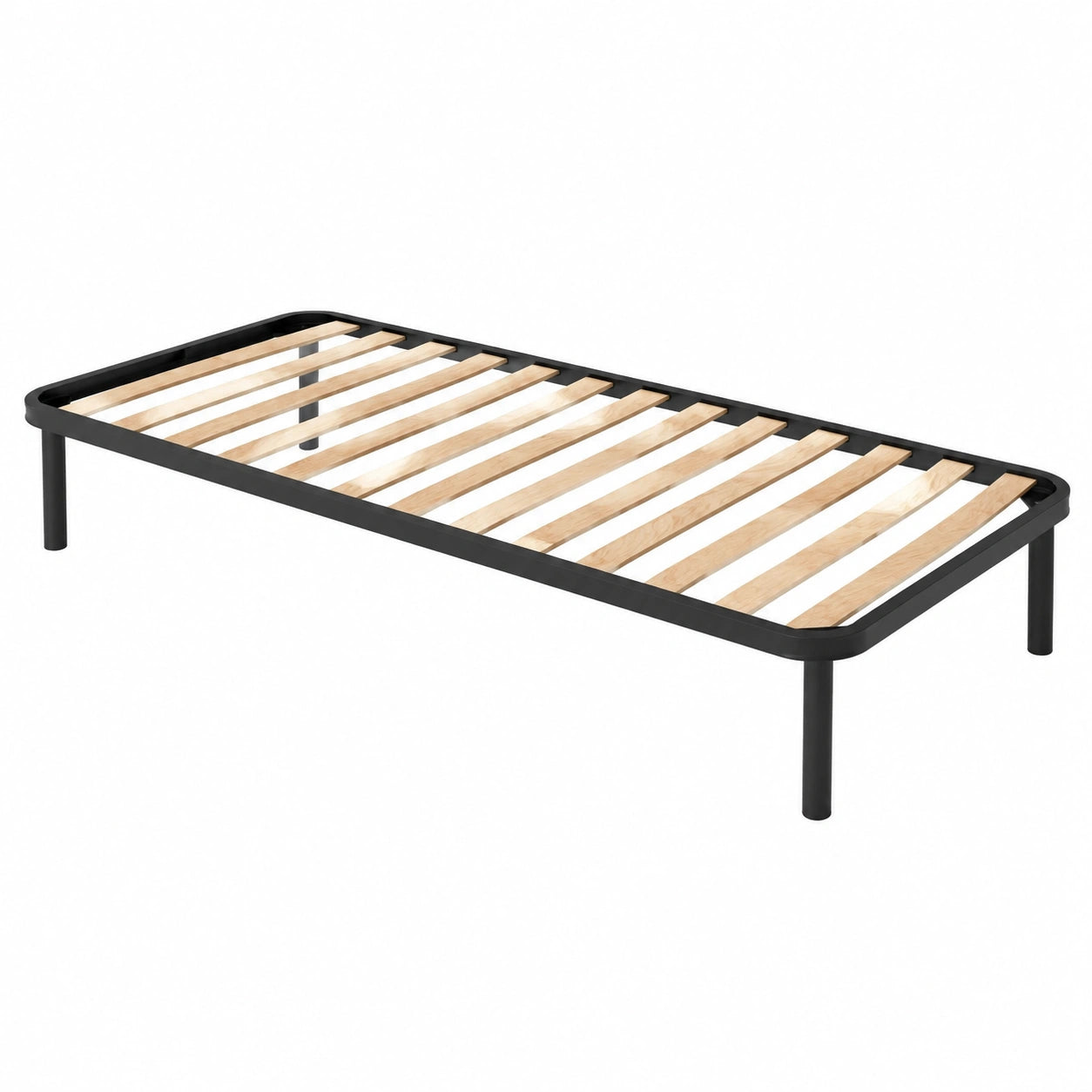 Orthopädischer Lattenrost 75x180 cm, Einzelbett mit Stahlrahmen und abnehmbaren Füßen