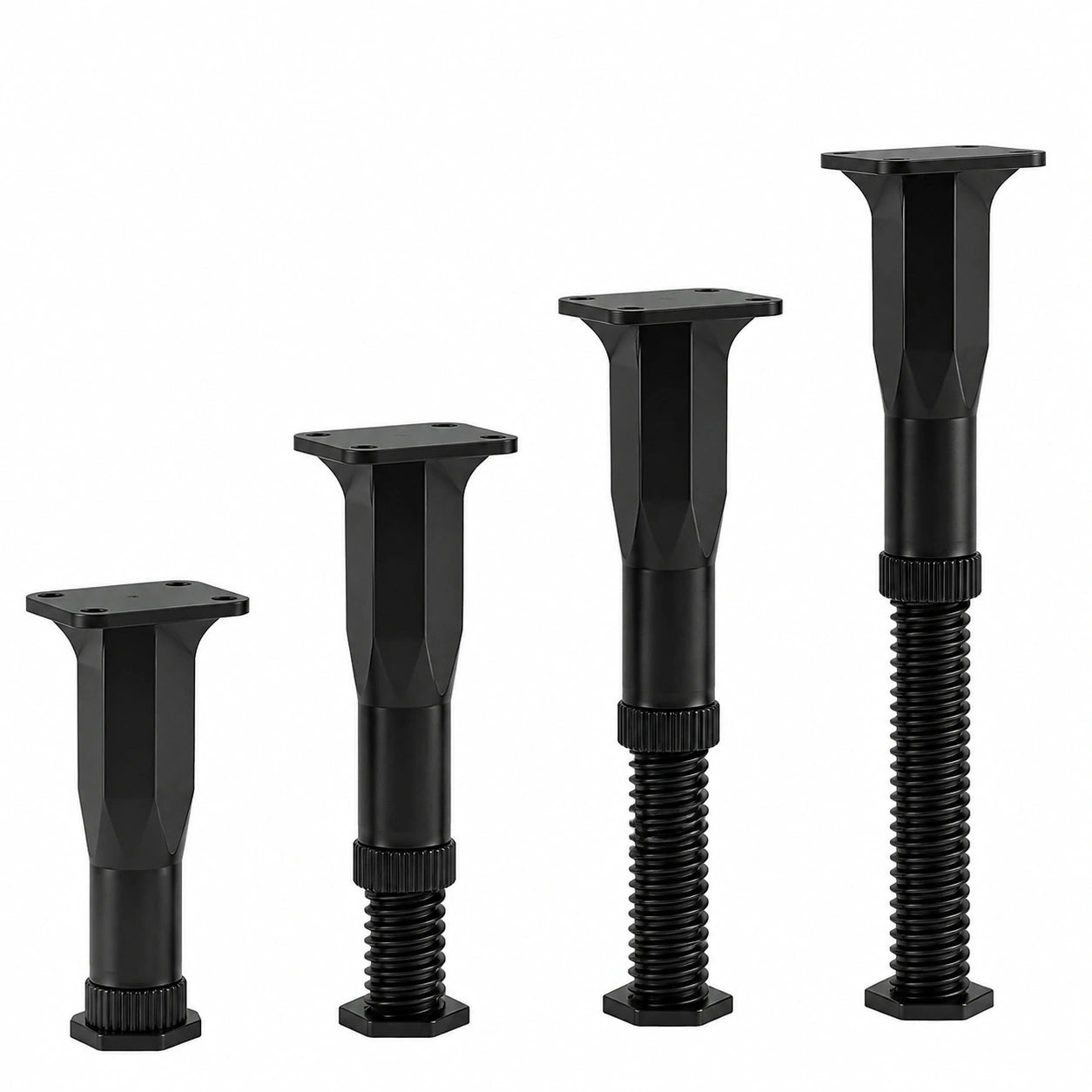 Höhenverstellbare Möbelfüße 15-28cm, 4er Set für Bett, Sofa und Schrank, bis 250kg belastbar, inklusive Schrauben