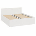 Elegantes Doppelbett Tokyo mit Lattenrost, Alpinweiß 160x200 cm