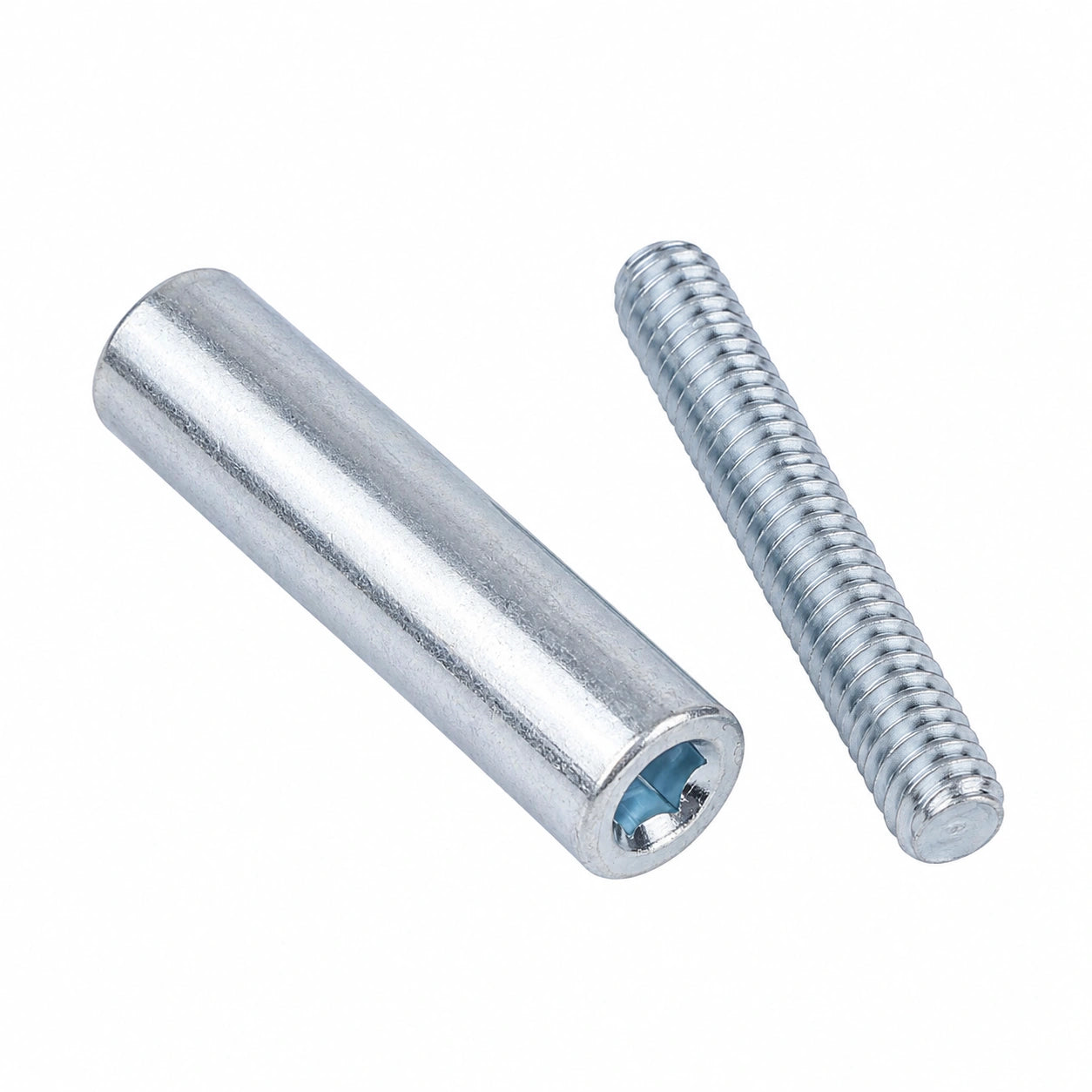 Ersatzteile Set für Bettgestell mit Kupplungsmutter und Gewindestange, kompatibel mit IKEA 106986 und 100013, 4er Pack